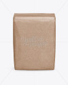 Kraft Paper Bag Mockup - Front View (High-Angle Shot)