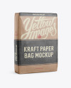 Kraft Paper Bag Mockup - Halfside View