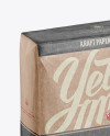 Kraft Paper Bag Mockup - Halfside View (High-Angle Shot)