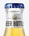 Clear Glass Bottle with Lager Beer Mockup