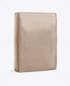 Glossy Kraft Paper Bag Mockup - Halfside View