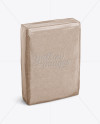 Glossy Kraft Paper Bag Mockup - Halfside View (High-Angle Shot)