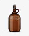 3L Amber Glass Bottle With Handle & Clamp Lid Mockup