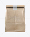 Glossy Kraft Paper Bag Mockup - Front View