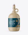 3L Ceramic Bottle With Handle & Clamp Lid Mockup