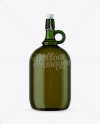 3L Green Glass Bottle With Handle & Clamp Lid Mockup 3L Green Glass Bottle With Handle & Clamp Lid Mockup