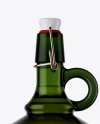 3L Green Glass Bottle With Handle & Clamp Lid Mockup 3L Green Glass Bottle With Handle & Clamp Lid Mockup