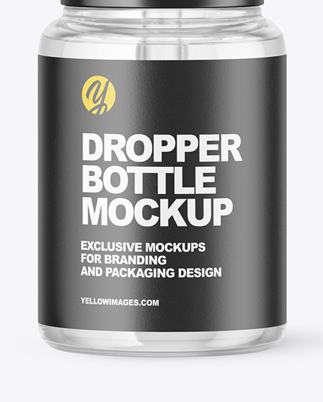 Glass Dropper Bottle Mockup