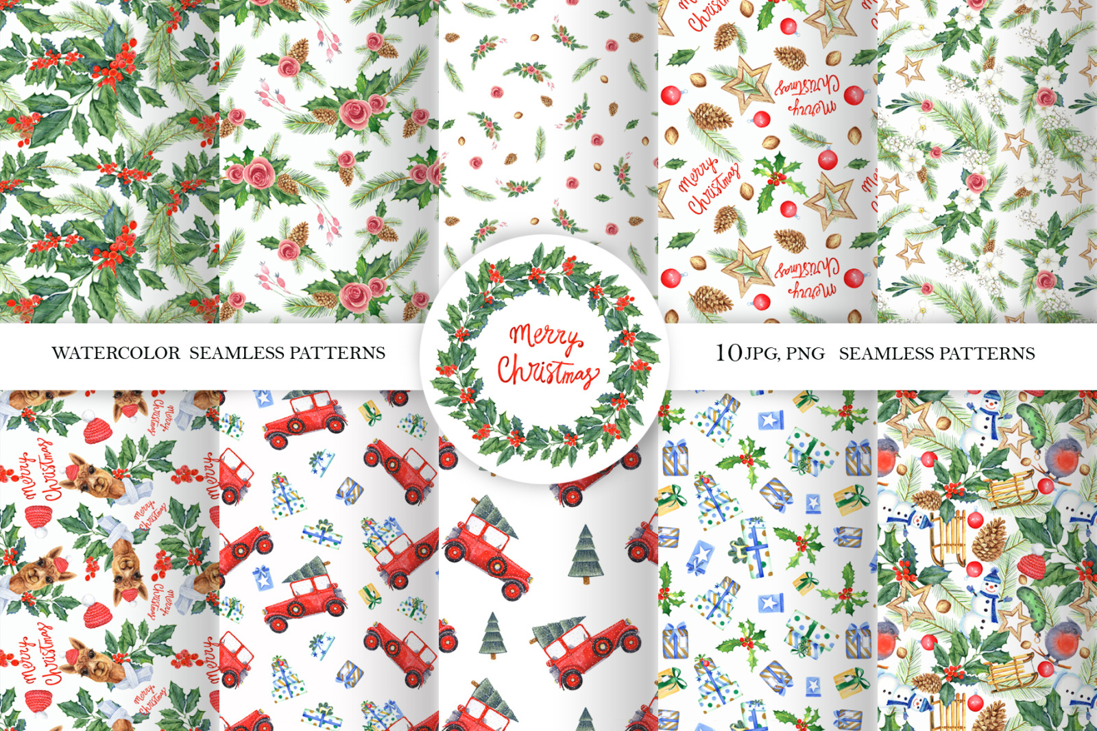 CHRISTMAS Seamless Patterns CHRISTMAS Seamless Patterns