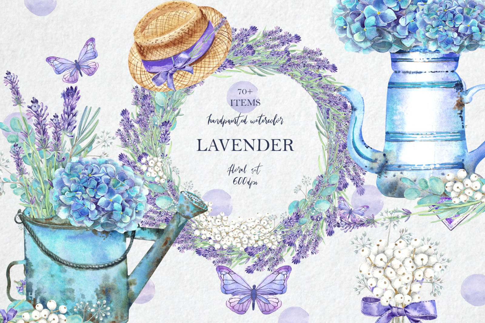LAVENDER Floral Set LAVENDER Floral Set