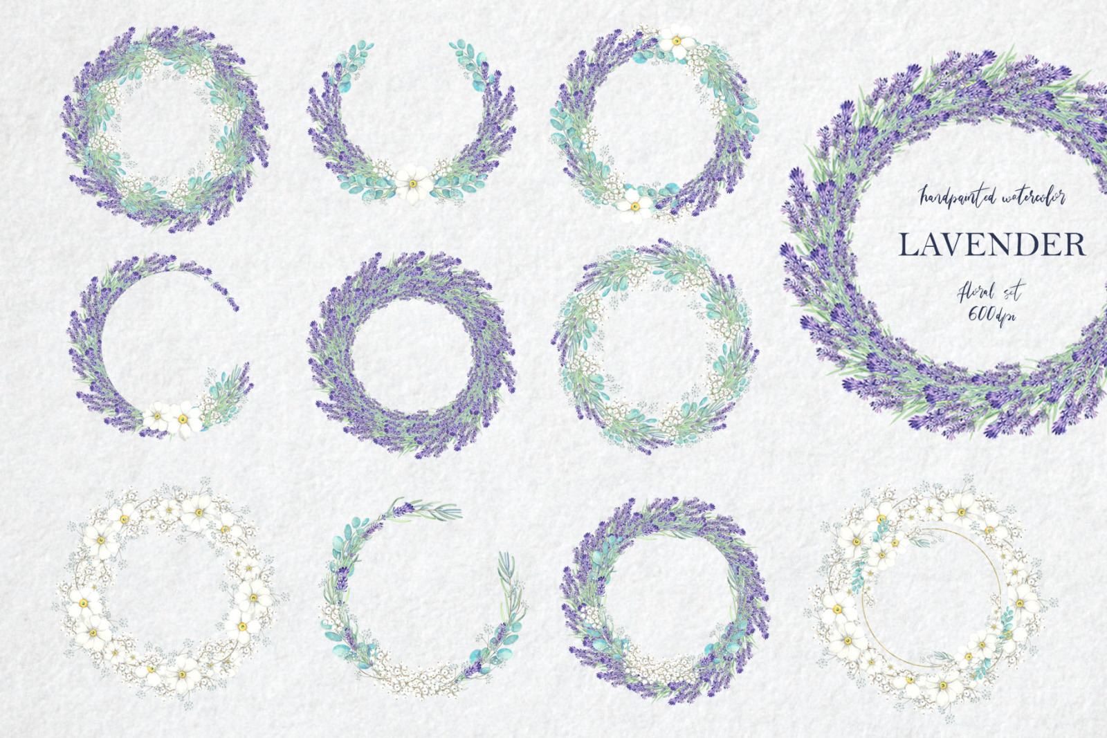 LAVENDER Floral Set LAVENDER Floral Set
