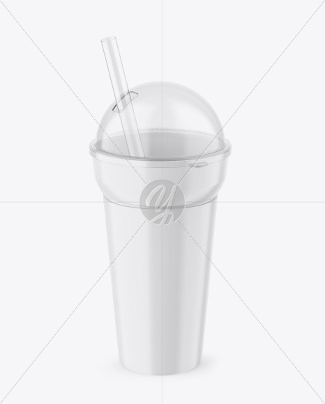 Glossy Plastic Cup w/ Transparent Cap