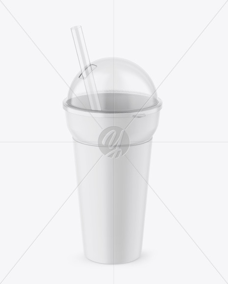 Matte Plastic Cup w/ Transparent Cap