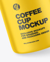 Matte Coffee Cup w/ Splash Mockup