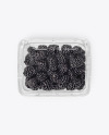 Clear Plastic Tray with Blackberries Mockup