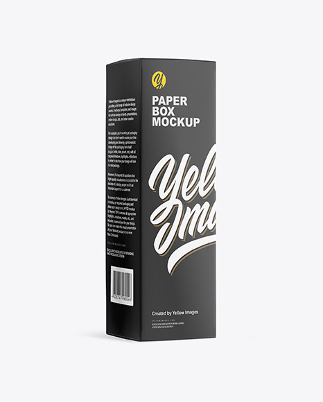 Glossy Dropper Bottle with Paper Box Mockup