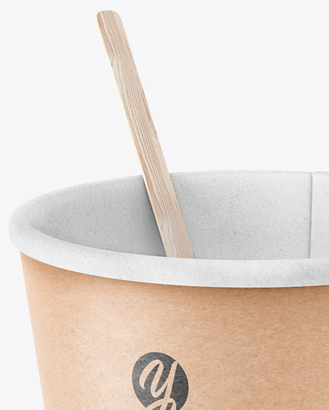 Kraft Paper Coffee Cup With Wooden Stick