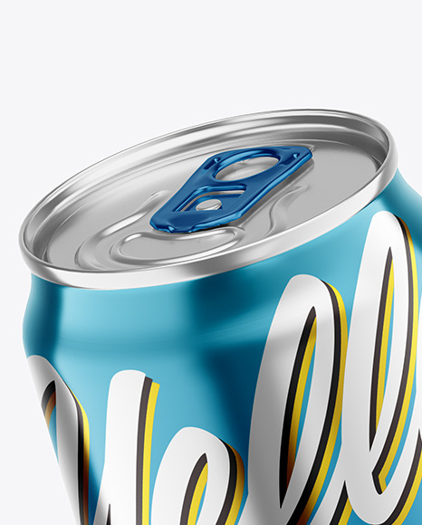 440ml Metallic Drink Can Mockup