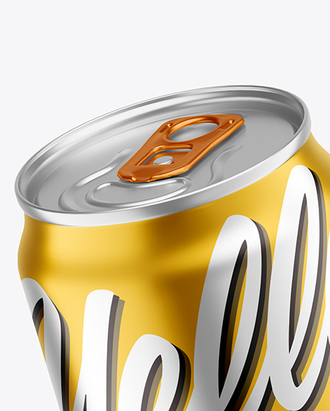 440ml Matte Metallic Drink Can Mockup