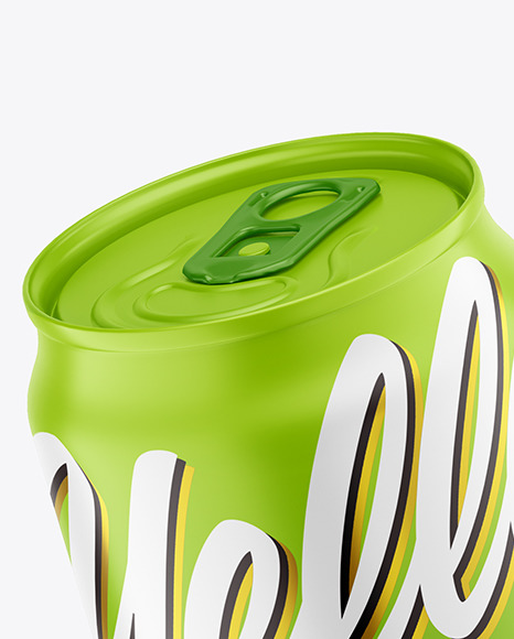 440ml Matte Drink Can Mockup