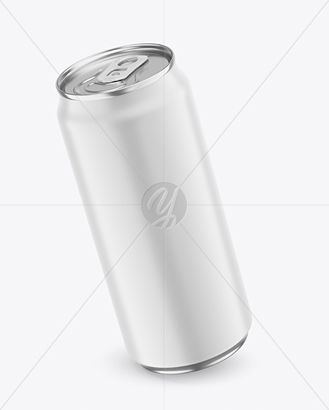 440ml Metallic Drink Can With Matte Finish Mockup