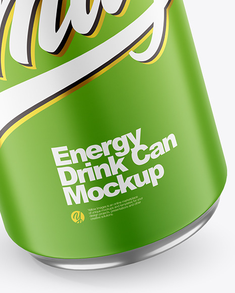 440ml Metallic Drink Can With Matte Finish Mockup