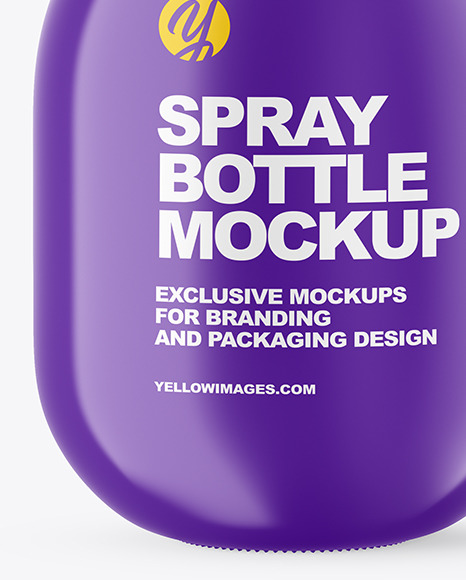 Glossy Spray Bottle Mockup