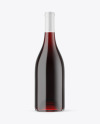 Clear Glass Red Wine Bottle Mockup