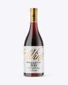 Clear Glass Red Wine Bottle Mockup