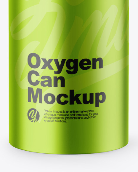 Metallic Oxygen Can W/ Inhaler Cap