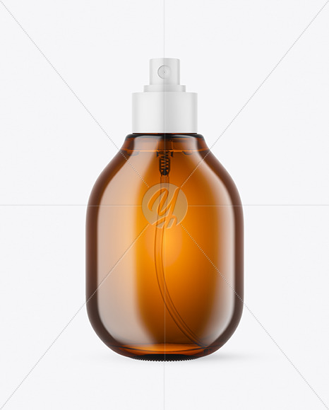 Amber Spray Bottle Mockup