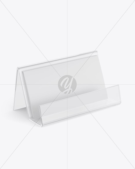 Business Cards with Transparent Holder Mockup