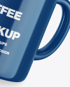 Glossy Coffee Cup w/ Splash Mockup