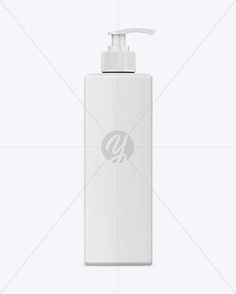Plastic Bottle with Pump Mockup