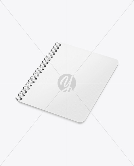 Notebook Mockup - Half Side View