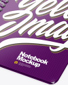 Notebook Mockup - Half Side View