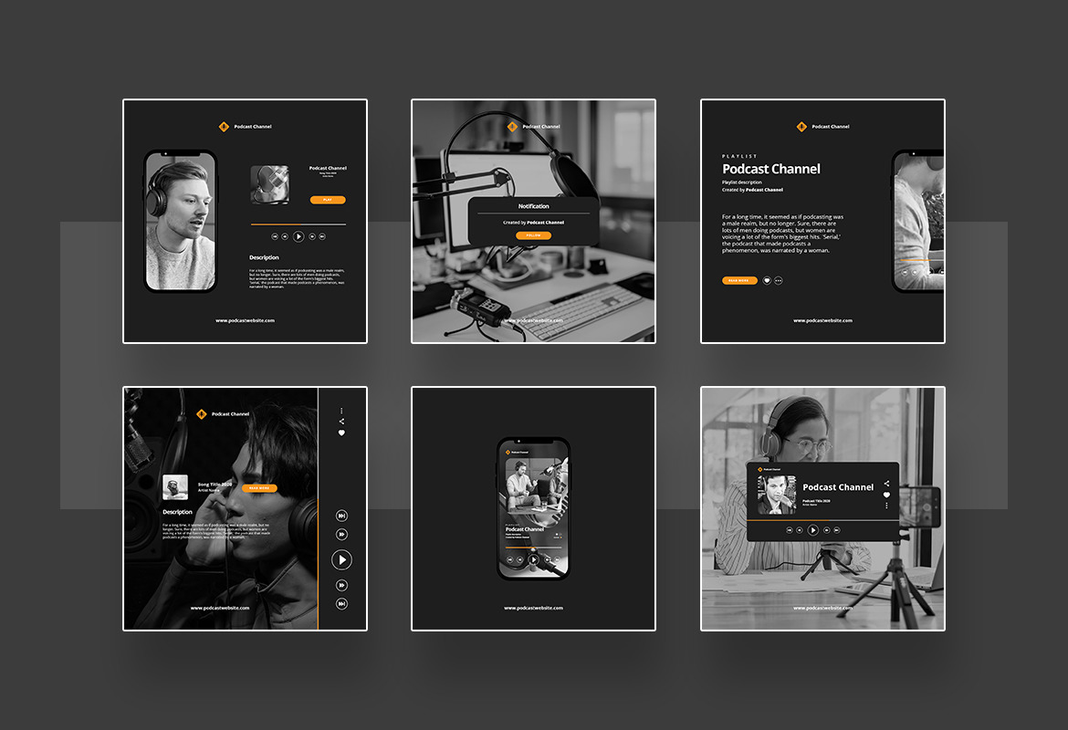 Podcast Instagram Post and Story Template Podcast Instagram Post and Story Template