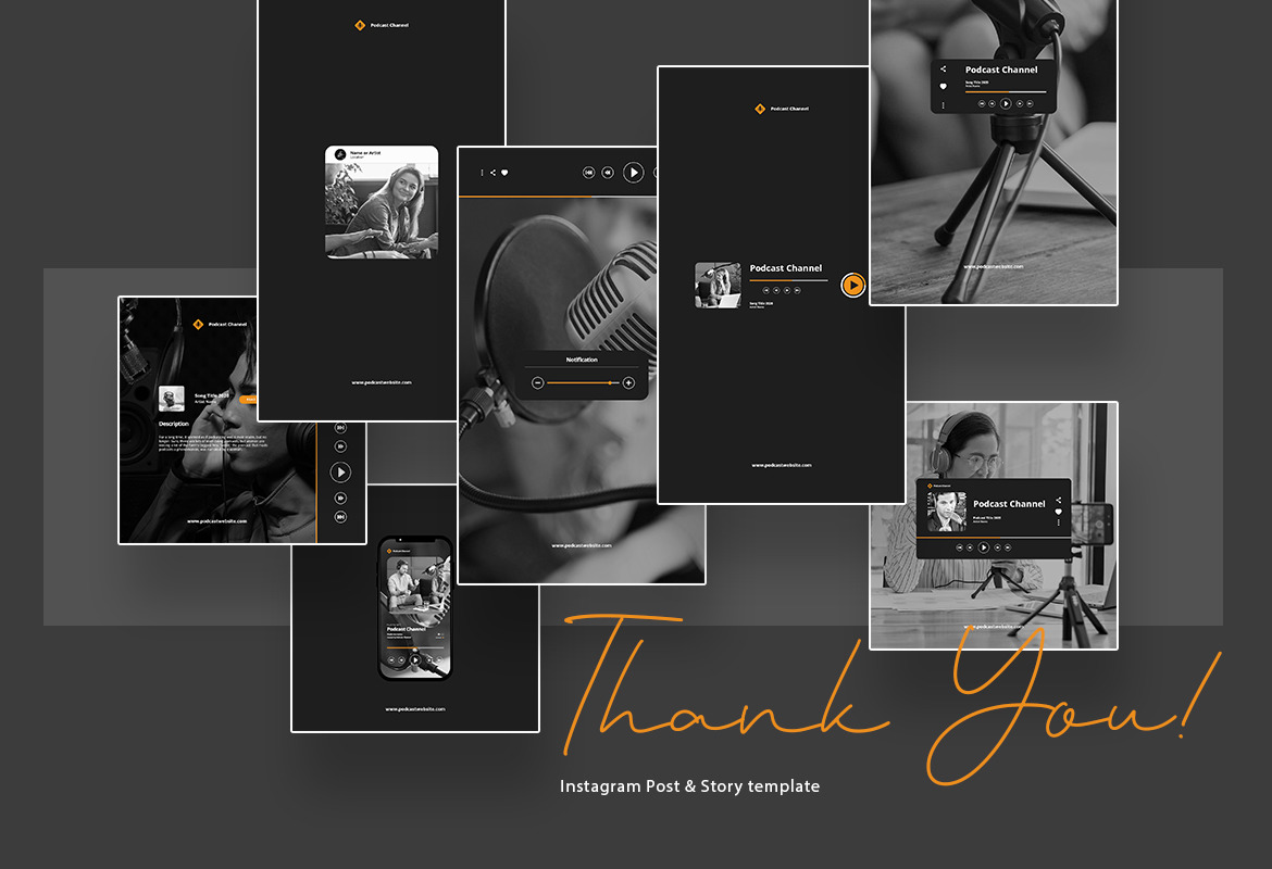 Podcast Instagram Post and Story Template Podcast Instagram Post and Story Template