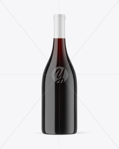 Amber Glass Red Wine Bottle Mockup Amber Glass Red Wine Bottle Mockup