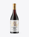 Amber Glass Red Wine Bottle Mockup