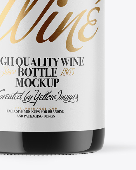 Amber Glass Red Wine Bottle Mockup Amber Glass Red Wine Bottle Mockup