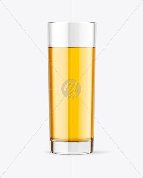 Glass with Apple Juice Mockup