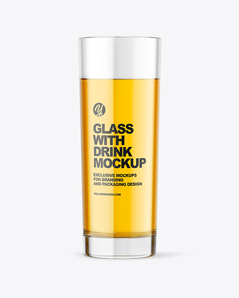 Glass with Apple Juice Mockup - Juice cup mockup