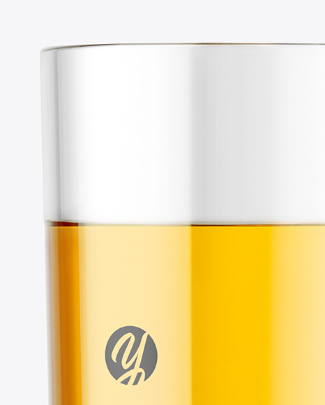 Glass with Apple Juice Mockup