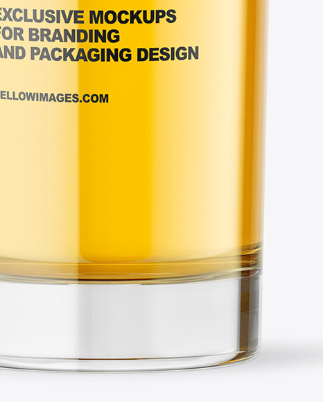 Glass with Apple Juice Mockup