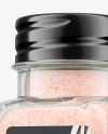 Clear Glass Jar with Pink Salt Mockup