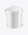 Matte Plastic Bucket Mockup