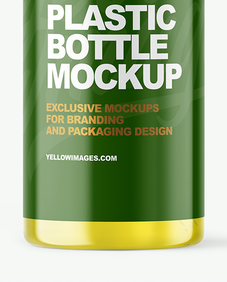 Color Plastic Bottle with Pump Mockup