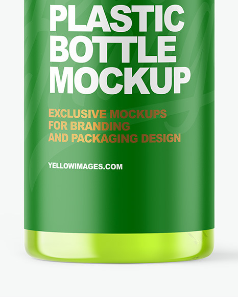 Color Liquid Plastic Bottle with Pump Mockup