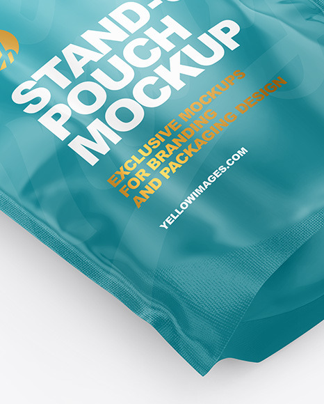 Glossy Stand-up Pouch Mockup